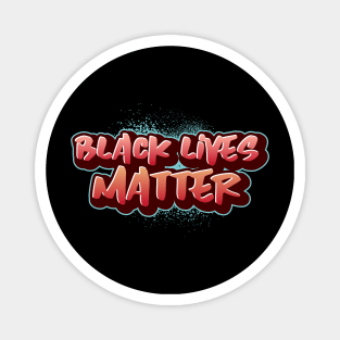 Black Lives Matter Graffiti Red Blue Spray paint Magnet